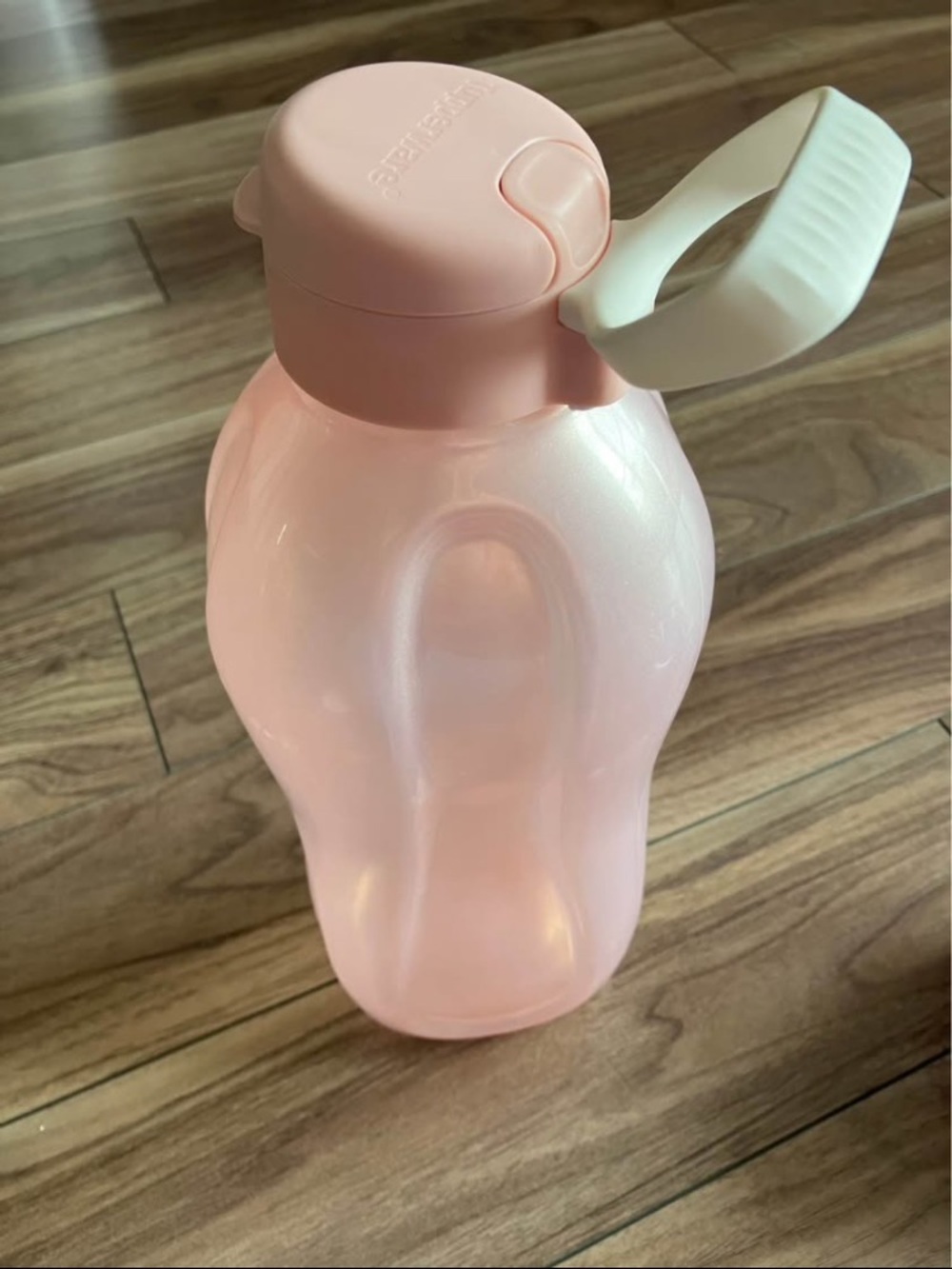 Tupperware Pink  Water Bottle with White Handle - 2L